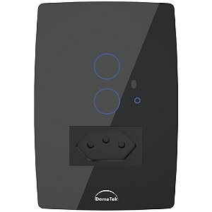 00501 INTERRUPTOR 2 PADS + TOMADA 10A WI-FI PRETO 4x2