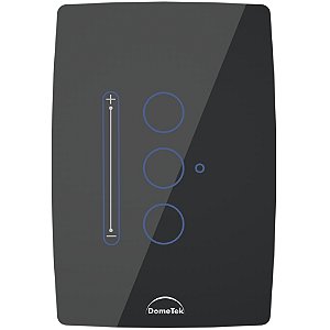 00761 VARIADOR LUMINOSIDADE DIMMER WIFI 3 CANAIS PRETO 4x2