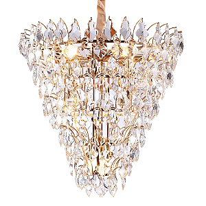 Pendente Paris Vela Max 40W 65cmX65cm Dourado Transparente IP20 AQ024S