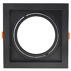 Spot Embutir Conecta ABS GU10 AR111 Max 50W 17cmX17cmX4,3cm Preto IP20 DL146AR111B
