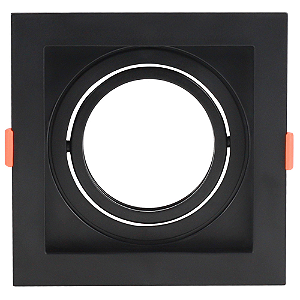 Spot Embutir Conecta ABS GU10 AR70 Max 50W 13cmX13cmX4,35cm Preto IP20 DL146AR70B