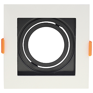 Spot Embutir Conecta ABS GU10 MR16 Max 50W 10,2cmX10,2cmX4,15cm Branco Preto IP20 DL146DICWB
