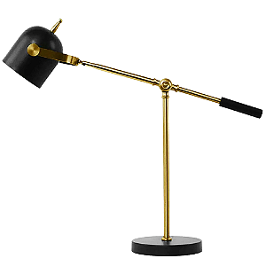 Abajur Juju E14 BOLINHA Max 40W 18cmX5cmX43cm Preto Dourado IP20 HR006BG