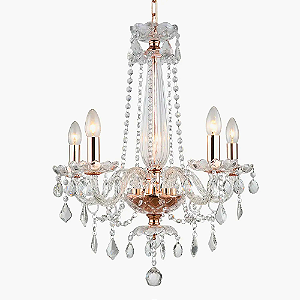 Pendente Tyene 5XE14 Vela Max 40W 54cmX63cm Rose Gold IP20 JF305