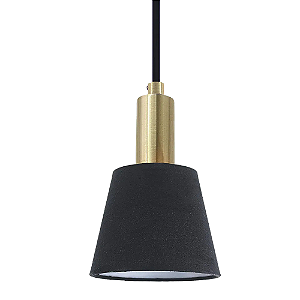 Pendente Pipe E14 Vela Max 40W 12cmX19,5cm Dourado Preto IP20 ME001