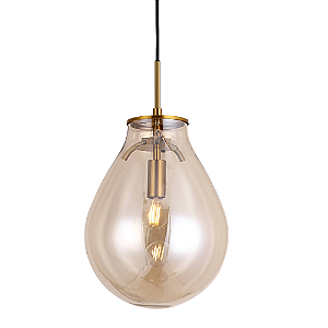Pendente Caju E14 Vela Max 40W 21,5cmX29,5cm Bronze Conhaque IP20 RZ001ES