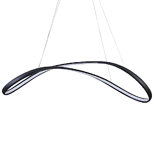 Pendente Led Zig 35W 3000K 1800lm 32cmX88cmX22cm Preto Branco IP20 TP002B
