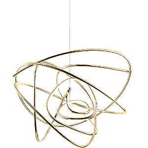 Pendente Led Ninho 24W 3000K 1920lm 41cmX28cm Dourado Branco IP20 WD017M