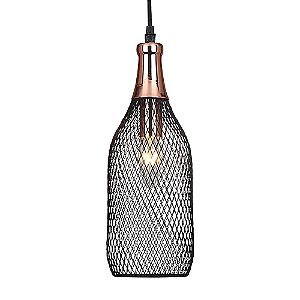 Pendente Copper E27 Bulbo Max 40W 12cmX31cm COBRE Preto IP20 XN004