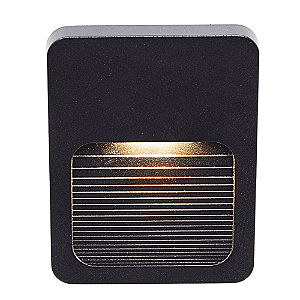 Balizador Led Mopi 2W 3000K 100lm 9cmX1,2cmX12cm Preto IP65 MOP1BL01PT009