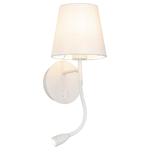 Arandela Parede Led Cozy 2W E27 35cmx20cmx15cm Branco QAR1337BR