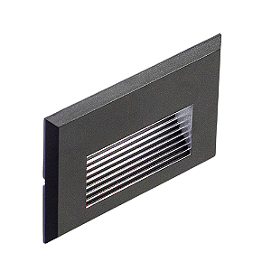 Balizador Led Meni Preto 2W 3000K 100lm 11,5cmX7,5cmX2,3cm IP65 MEN1BL01PT012