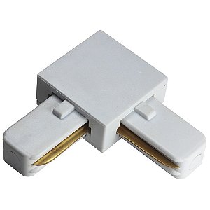 Conexão 'L' Para Trilho Sobrepor Cor Branco ABS Sky-002Br