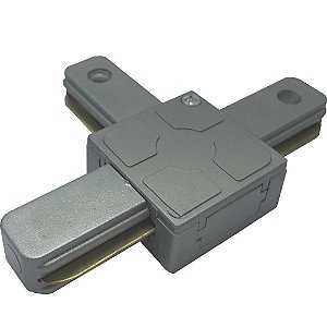 Conexão 'T' Trilho Sobrepor Cor Silver Metal ABS Sky-003sl