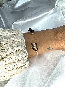 Bracelete Gold Cascata Folha