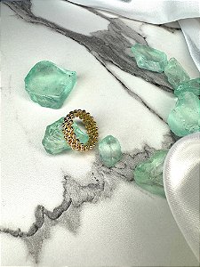 Anel Feminino Bubble Gold  TAMANHO 17