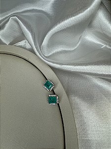 BRINCO Feminino Turmalina clara -Quadrado