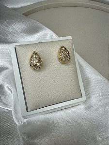 LOVE BRINCO GOTA CRAVEJADO OURO G