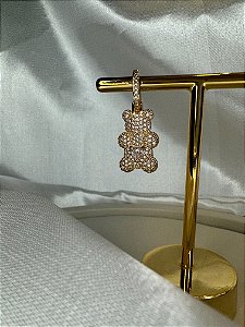 PINGENTE  URSO Microcravejado Cristal OURO