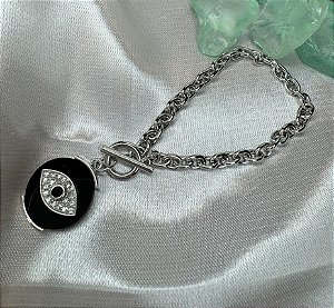 Pulseira Olho Grego Ródio Negro