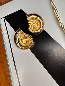 Brinco Caracol banho Ouro