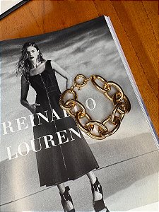 Pulseira maxi elos banho Ouro