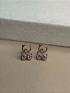Brinco Urso banho Ouro
