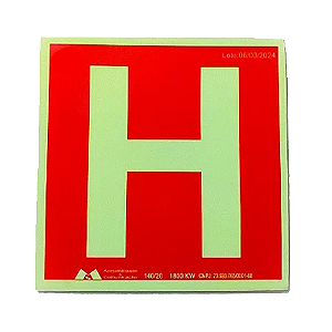 Placa  Hidrante de Incêndio E8 -  Sinalização de Incêndio e Alarme -fotoluminescente medida 15x15 cm