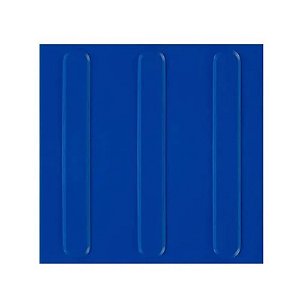 Piso tátil PVC Direcional Azul 25x25 cm