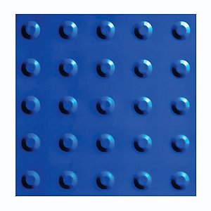 Piso tátil PVC Alerta Azul 25x25 cm
