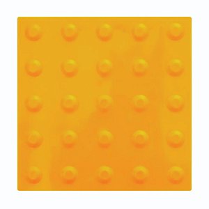 Piso tátil PVC Amarelo Alerta 25x25 cm