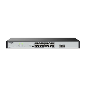 Switch 18 Portas Gigabit com 16 Portas PoE+ Intelbras S1018G-P (Com Slots SFP)