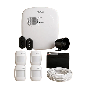 Kit Alarme Residencial Intelbras com Central + 4 Sensores de Presença