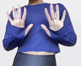 Cropped Slim Manga Longa