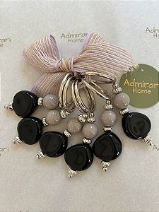 Porta guardanapo VIRTUS PRETO E NUDE - valor unitário