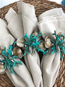 Porta guardanapo BUZIO TURQUESA - valor unitário