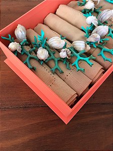 Porta guardanapo TRANCOSO TURQUESA - valor unitário