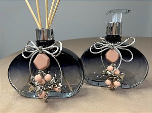 Vidro para aromatizador VITRUM degrade fume, pingente rosê - Valor unitário