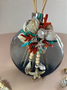 Vidro OVALE MARE corais coloridos - valor unitário