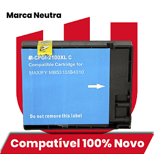 Cartucho de Tinta Compatível com Canon PG2100XL Ciano 25ml