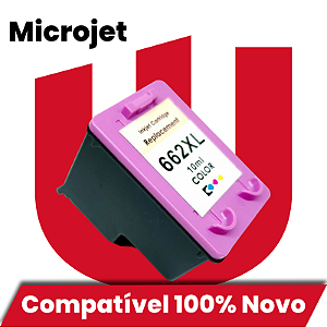 Cartucho de Tinta Compatível com HP 662XL Colorido Microjet 10ml