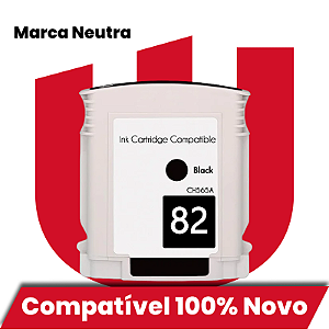 Cartucho de Tinta Compatível com HP 82 Preto 69ml