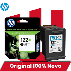 Cartucho de Tinta Original HP 122XL CH563HB Preto 8ml