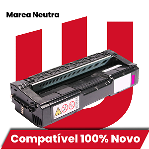 Toner Compatível com Ricoh C250FW C301W Magenta 6.3K
