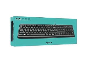 TECLADO COM FIO USB LOGITECH K120 PRETO