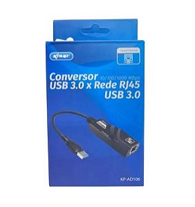 ADAPTADOR DE REDE USB 3.0 PARA RJ45 KNUP KPAD106