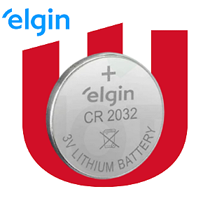 Bateria Botão Elgin 3V CR2032 com 5 Unidades