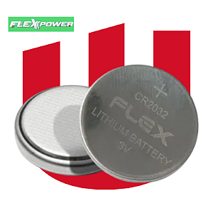 Bateria Botão Flex 3V FX-CR2032 com 5 Unidades