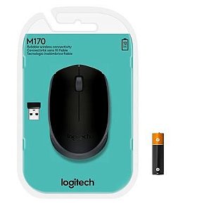 MOUSE SEM FIO LOGITECH M170 PRETO