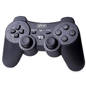 CONTROLE GAMEPAD SEM FIO PS3 KNUP KP-GM006 PRETO